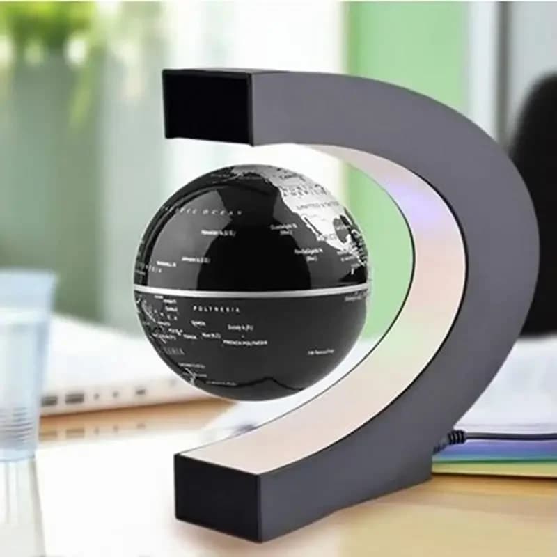 Globo Fluttuante Magnetico con Levitazione, Mappa del Mondo LED, Lampada Elettronica Antigravità, Luce Decorativa per Casa, Regalo di Compleanno