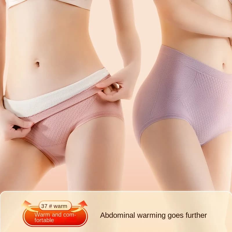 Biancheria intima termica da donna invernale addensata a vita alta mutandine a pancia piatta mutande calde da palazzo slip senza cuciture vestiti termici per la febbre