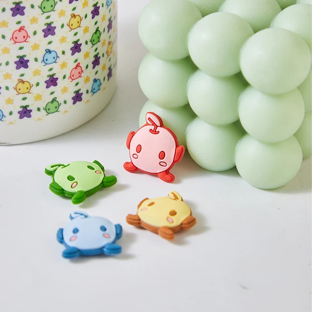 4 pezzi Manopole per pollice Cappucci per joystick Stardew Valley Junimo Coperture in silicone Pulsante per Nintendo Switch Oled Switch Lite Controller