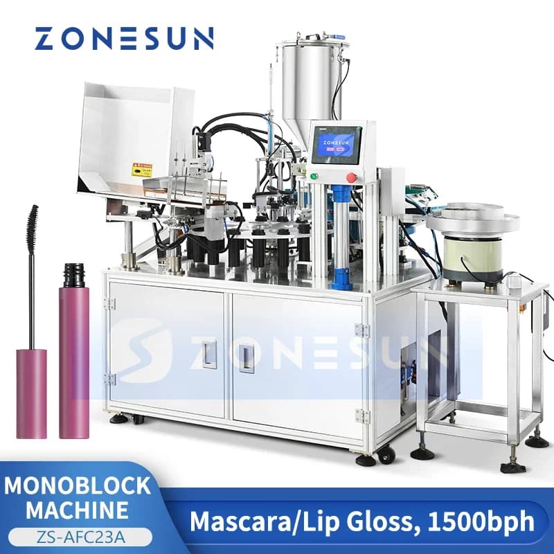 ZONESUN ZS-AFC23A Confezionatrice automatica per mascara Attrezzatura monoblocca per riempimento e tappatura di tubi
