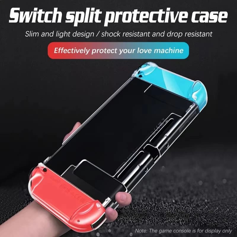 Elegante custodia protettiva trasparente per console di gioco Switch, custodia protettiva ultrasottile e resistente, durevole