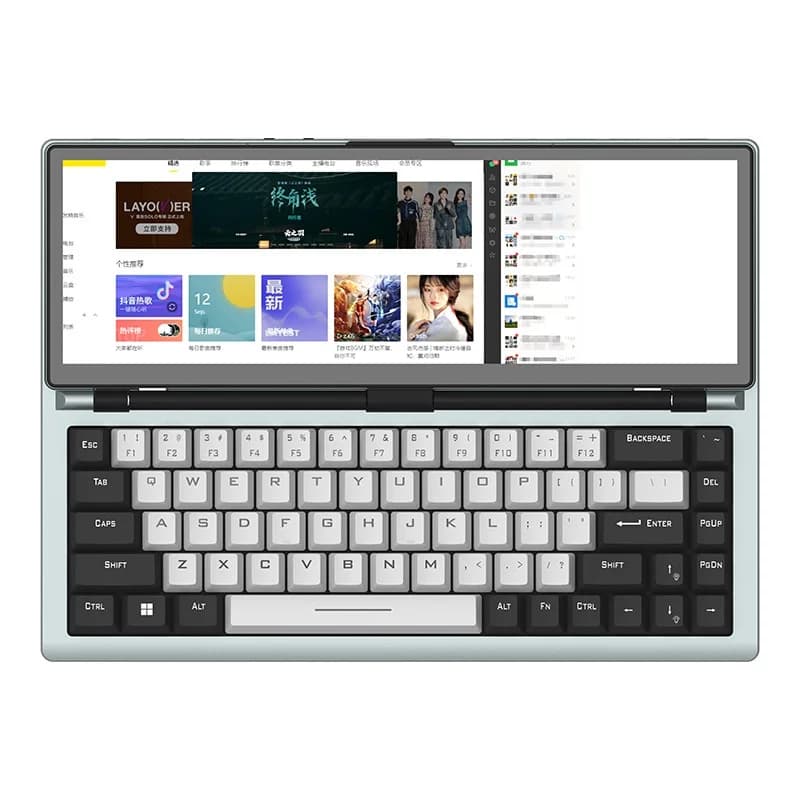 12.3 Inch HD IPS Panel Portable Gaming Monitor 1920*720 USB Interface 90° Foldability Touch Screen Keyboard High Resolution