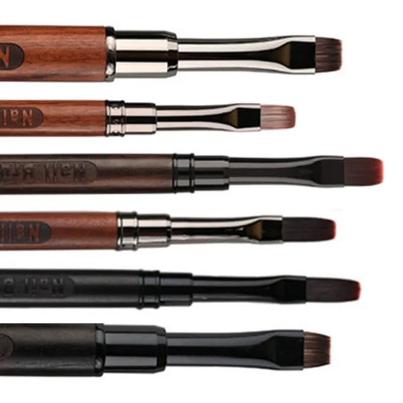 Sandalwood Gel Painting Brush Nail Art For Gel Tip Extension Acrylic Builder Accessory Nail Art Brushes Gel Nail Brush