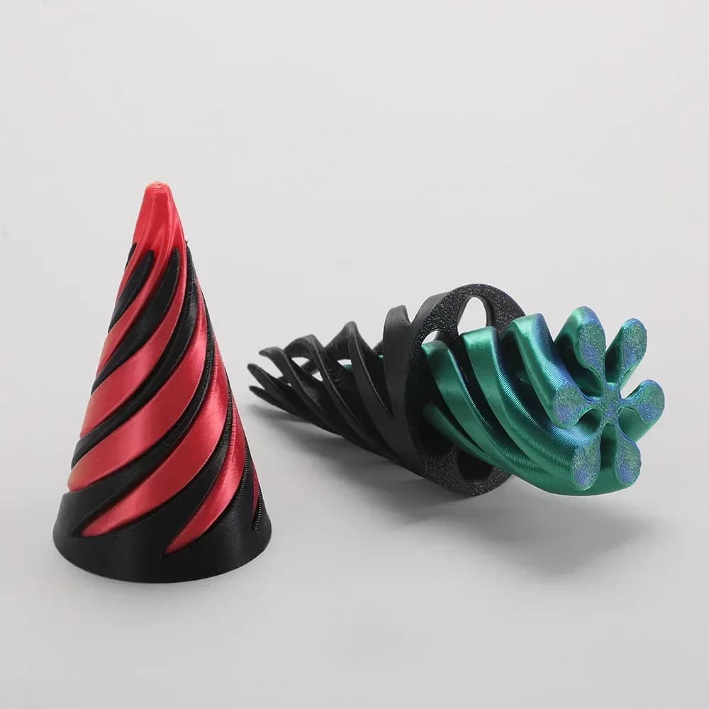 3D Printed Elica Screw Rotating Toys stress reduction tool pyramid passthrough sculpture cone spiral ornaments home decoration
