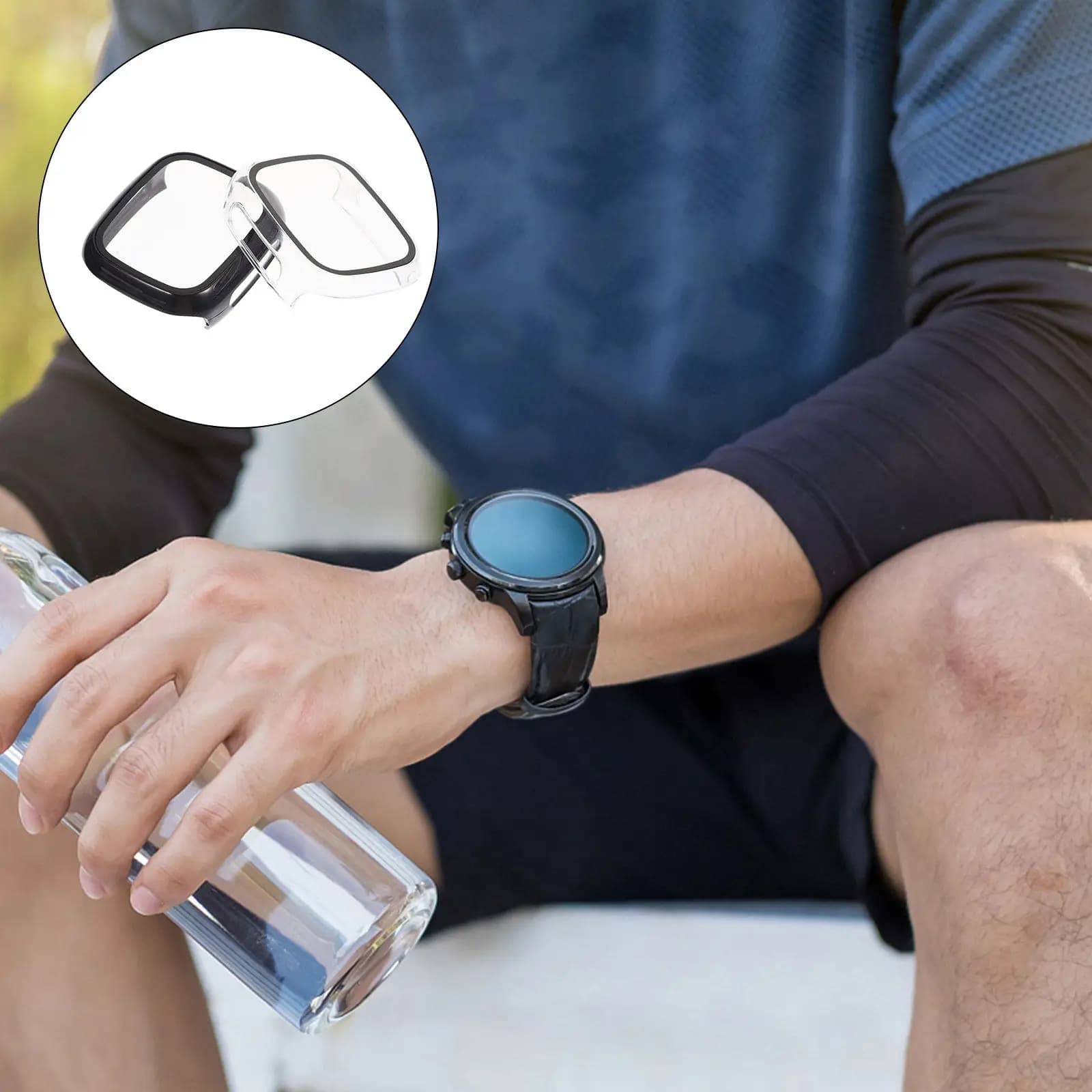 2 Pezzi Cover Protettiva Premium in PC per Smartwatch, Anti-Graffio, Facile da Installare e Rimuovere