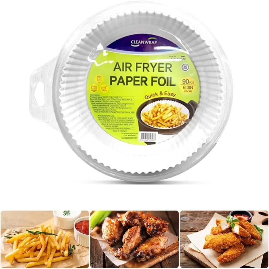 Cartine di carta usa e getta per friggitrice ad aria (6.3 * 1.77 - 90 pz) - Regali per la festa della mamma - Cartine usa e getta per friggitrice ad aria