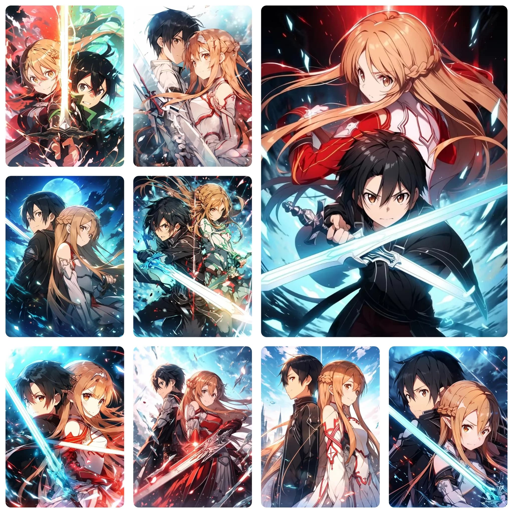 DIY 5D Diamond Painting, Sword Art Online Anime Character Art, Hobby Craft for Home Wall Decor, Ideal Gift for Art Lovers