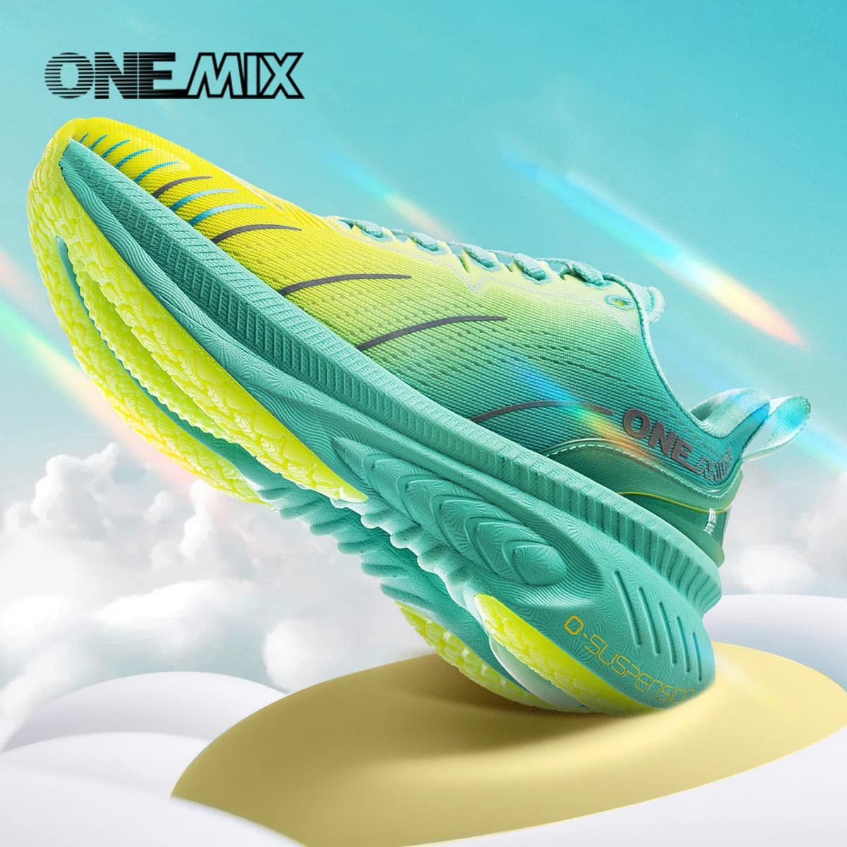 ONEMIX Women's Padded Running Shoes Autumn Winter Heavy Runner Women's Strings Jump Rope Dance Outdoor Anti-slip Sneakers