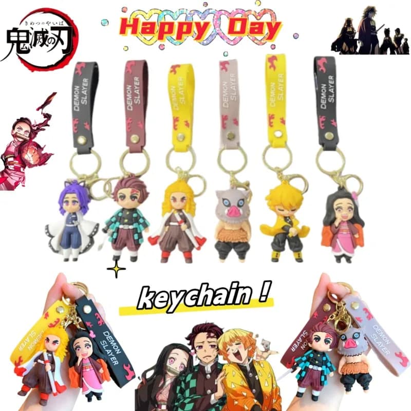 Demon Slayer Kamado Tanjirou Kamado Nezuko film televisivo periferico creativo portachiavi cartone animato ciondolo zaino in morbido silicone