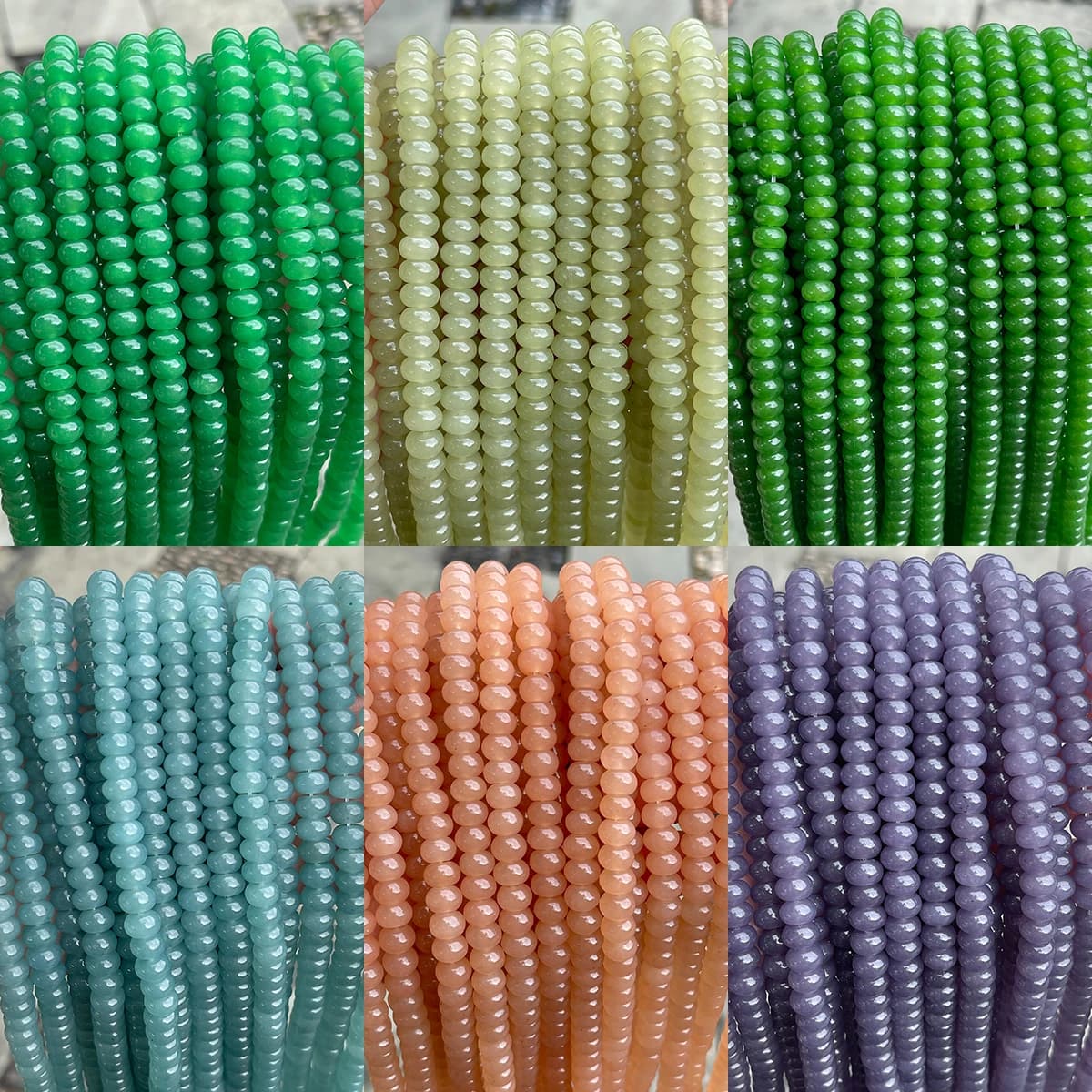 8*5mm Naturale Hetian Giada Abaco Forma Perline Lucido Branello Allentato Del Distanziatore Per La Produzione di Gioielli FAI DA TE Collana Del Braccialetto accessori