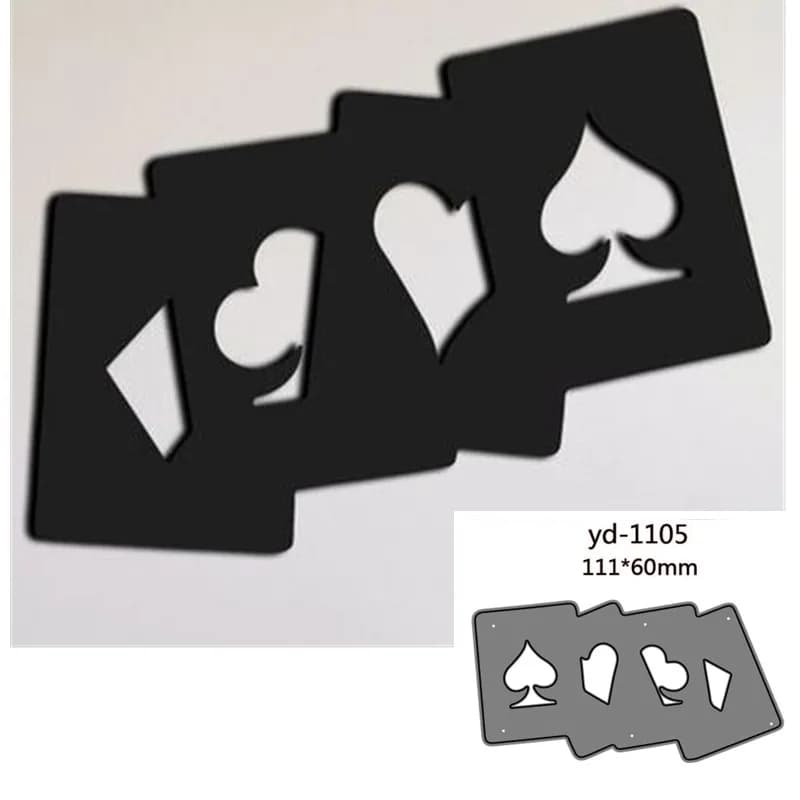 Fustelle in metallo Poker Decorazione Scrapbook Carta artigianale Coltello Stampo Lama Punzonatrice Stencil
