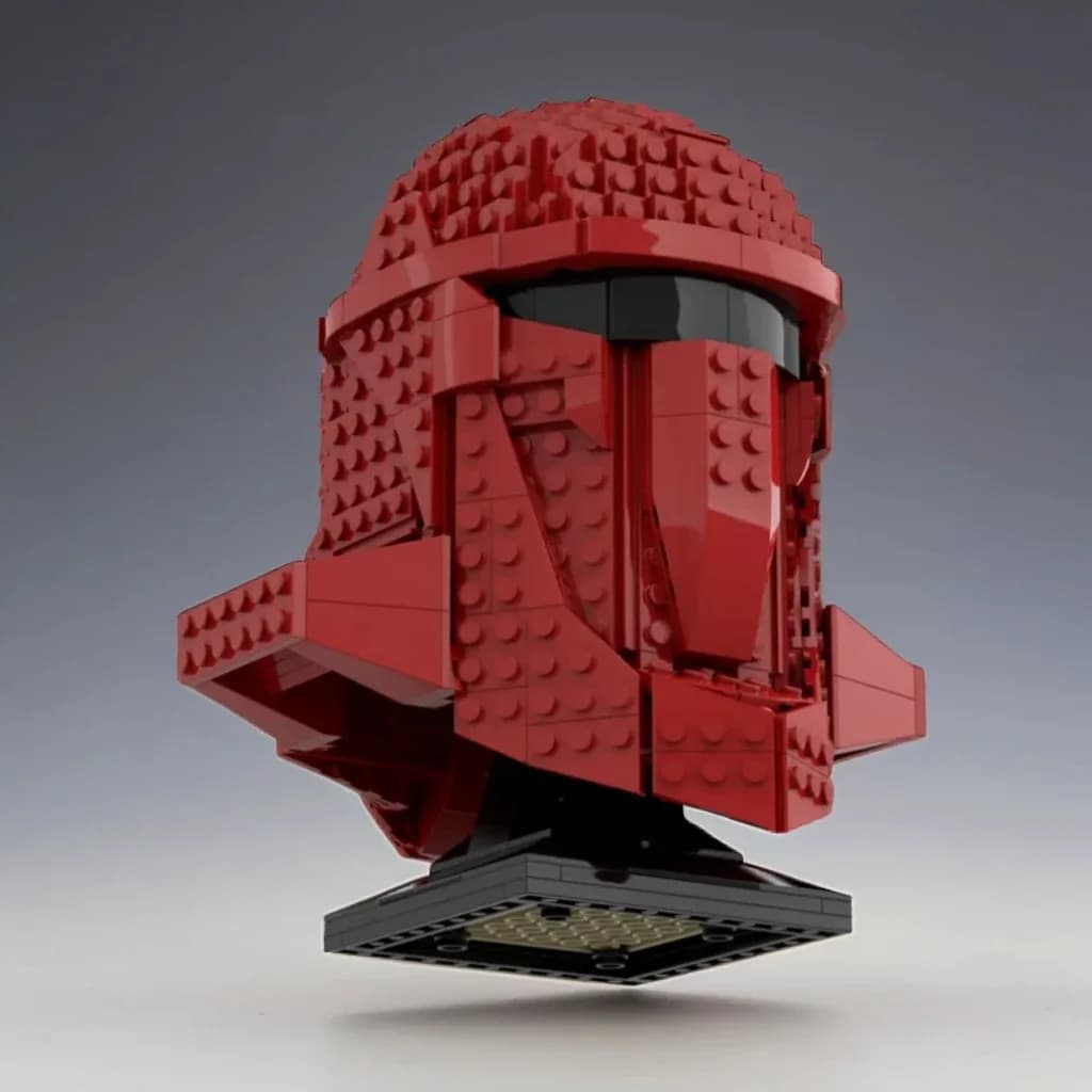 592 pezzi casco della guardia reale imperiale MOC Star Batter forma aerodinamica e design mascherato blocchi di costruzione educativi regalo