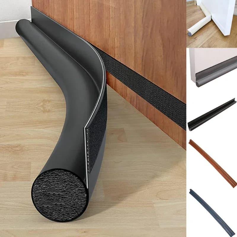 Paraspifferi per Porta, Guarnizione Isolante Regolabile Sottoporta, Blocco Acustico in Schiuma per Casa
