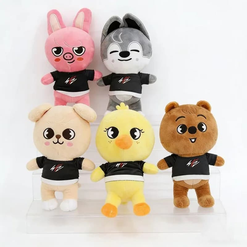 Peluche Skzoo, animali di peluche dei cartoni animati per bambini, bambole di peluche, personaggi Kawaii, peluche per bambini, compagni per adulti