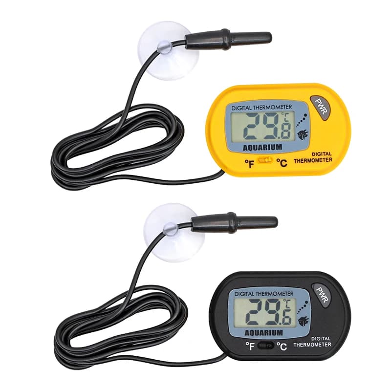 Termometro Digitale LCD per Acquario, Misuratore di Temperatura dell'Acqua, Rilevatore di Temperatura per Acquario, Allarme per Pesci, Strumento per Animali Acquatici