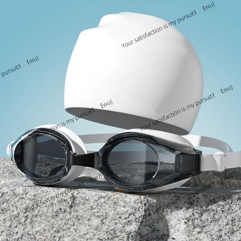 Cap Swimwear Adult HD Enamel Eyelets Set Waterproof Silicone Swim Glasses UV