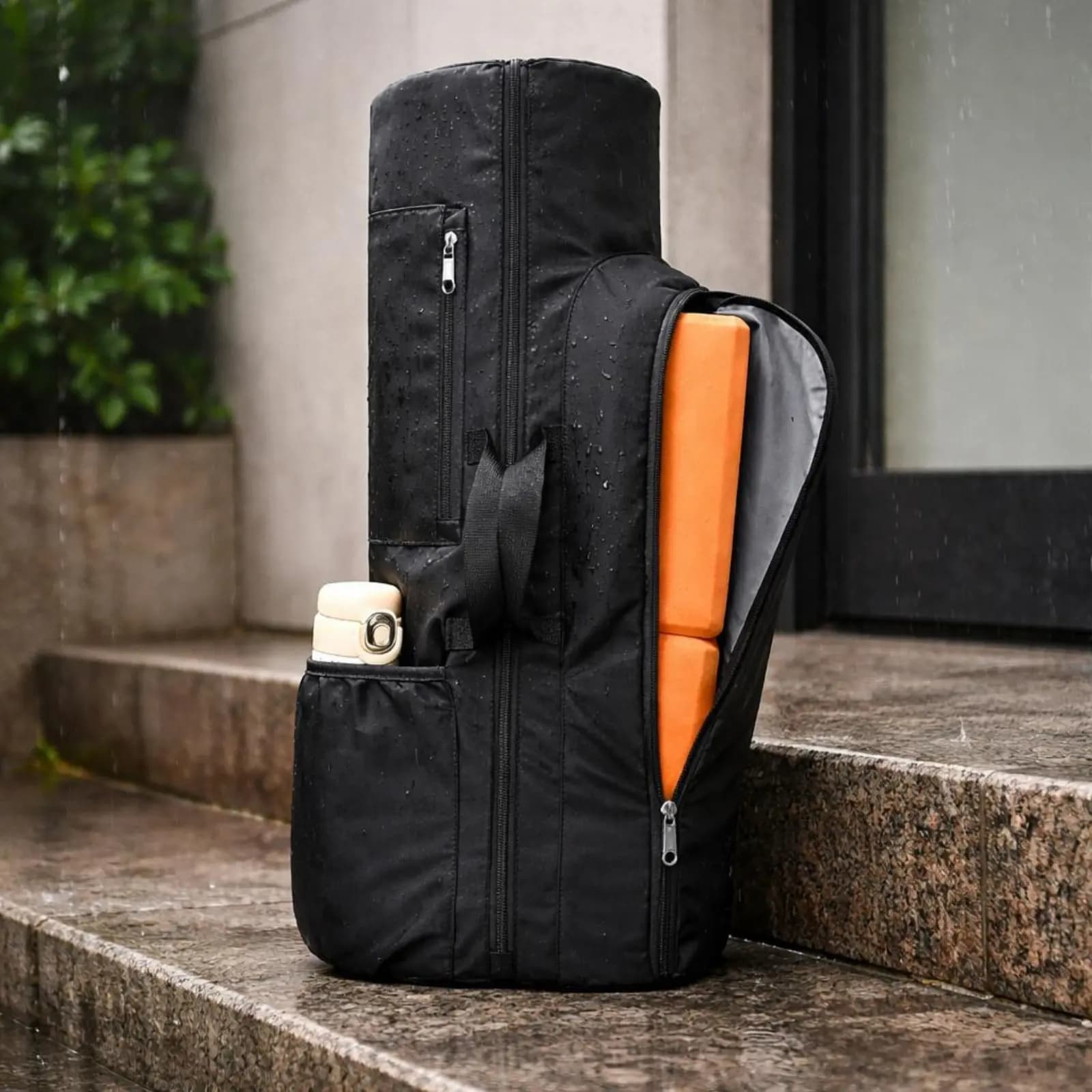 Borsa per Tappetino Mind-Body con Tasche Multiple, Zaino Porta Tappetino, Organizer Portatile per Attrezzatura Sportiva, Facile da Trasportare