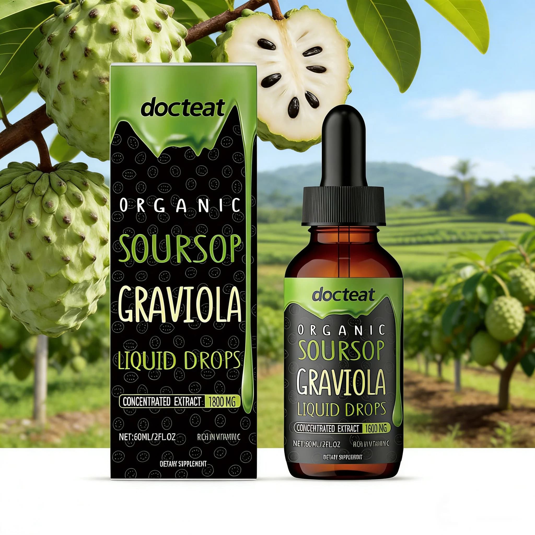 DOCTEAT Slimming Drops Natural Plant Formula Stimulate Metabolism Supplement Nutrition Boost Immunity Vitamins Health Drops