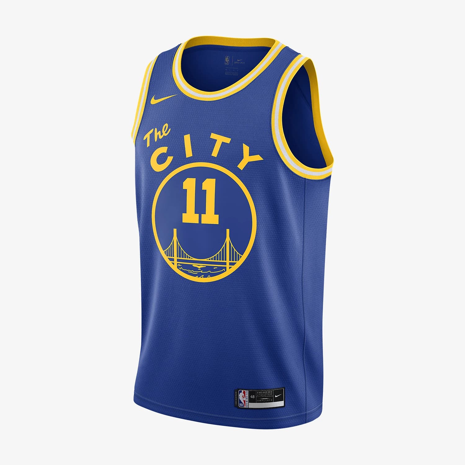 Authentic Nike Golden State Warriors Team NBA Men's basketball jersey CN1024-495