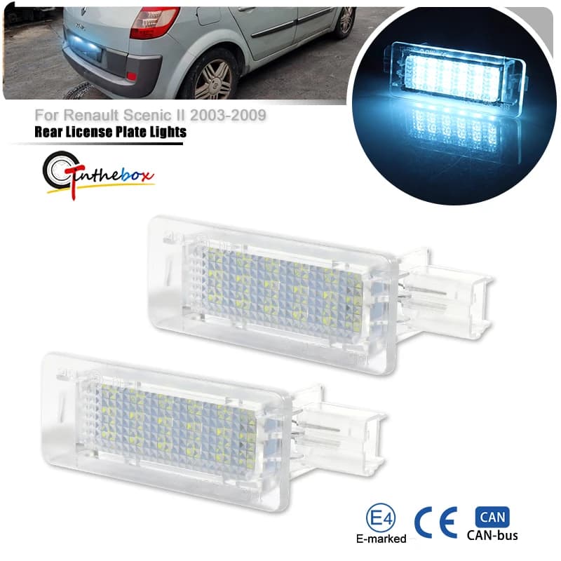 2 pz Coda Targa Luci A Led Per Renault Captur Kaptur Espace Fluence Scenic Latitude Laguna Modus Zoe Dacia Duster Lodgy