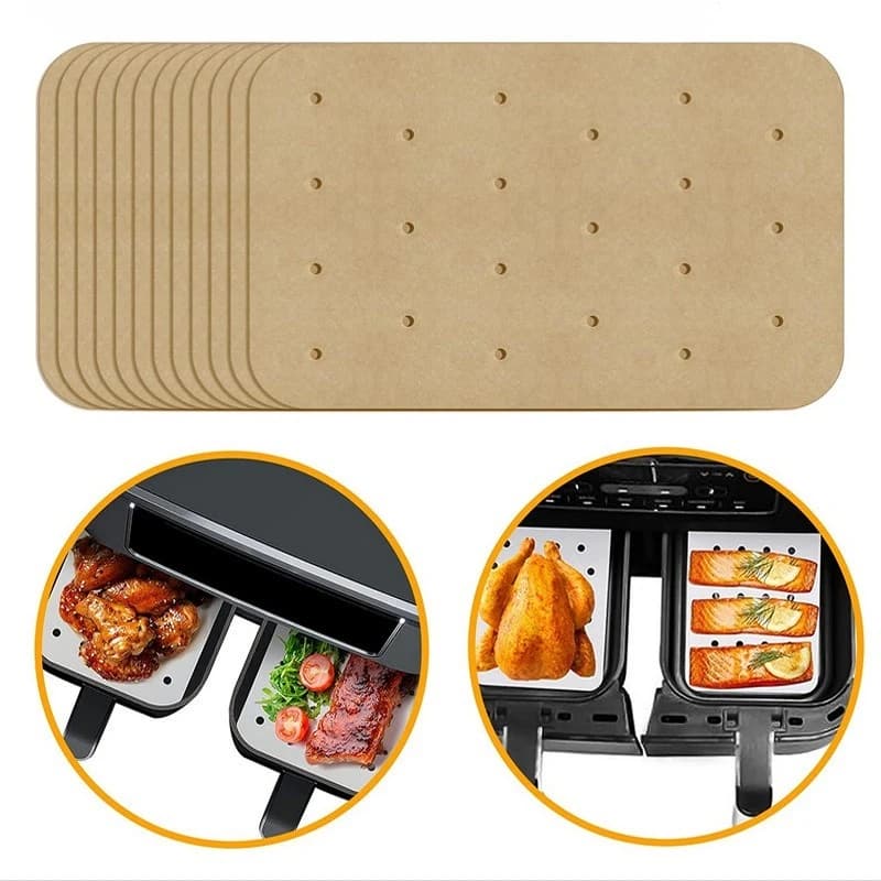 14X20.5 CM Oil Absorbent Use And Dropper Perforated Paper Air Fryer Liner Copping Accessories For Toaster Ovens Tools