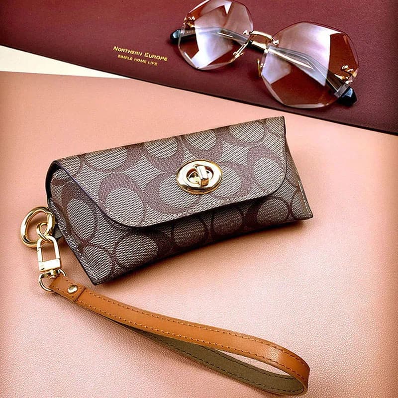 Stylish Eyeglasses Case For Men Women, Portable Pressure & Drop Resistant Sunglasses Storage Pouch
