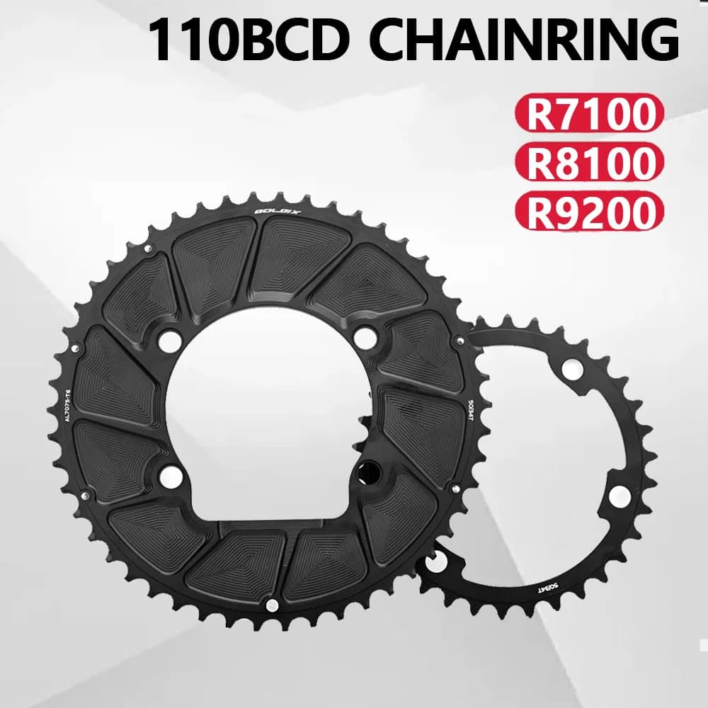 110 BCD Doppia corona per Shimano 105 R7100 Ultegra R8100 Dura Ace 9200 Ruota dentata da strada 110BCD 4 PERLE 54 40 piatti Anello catena