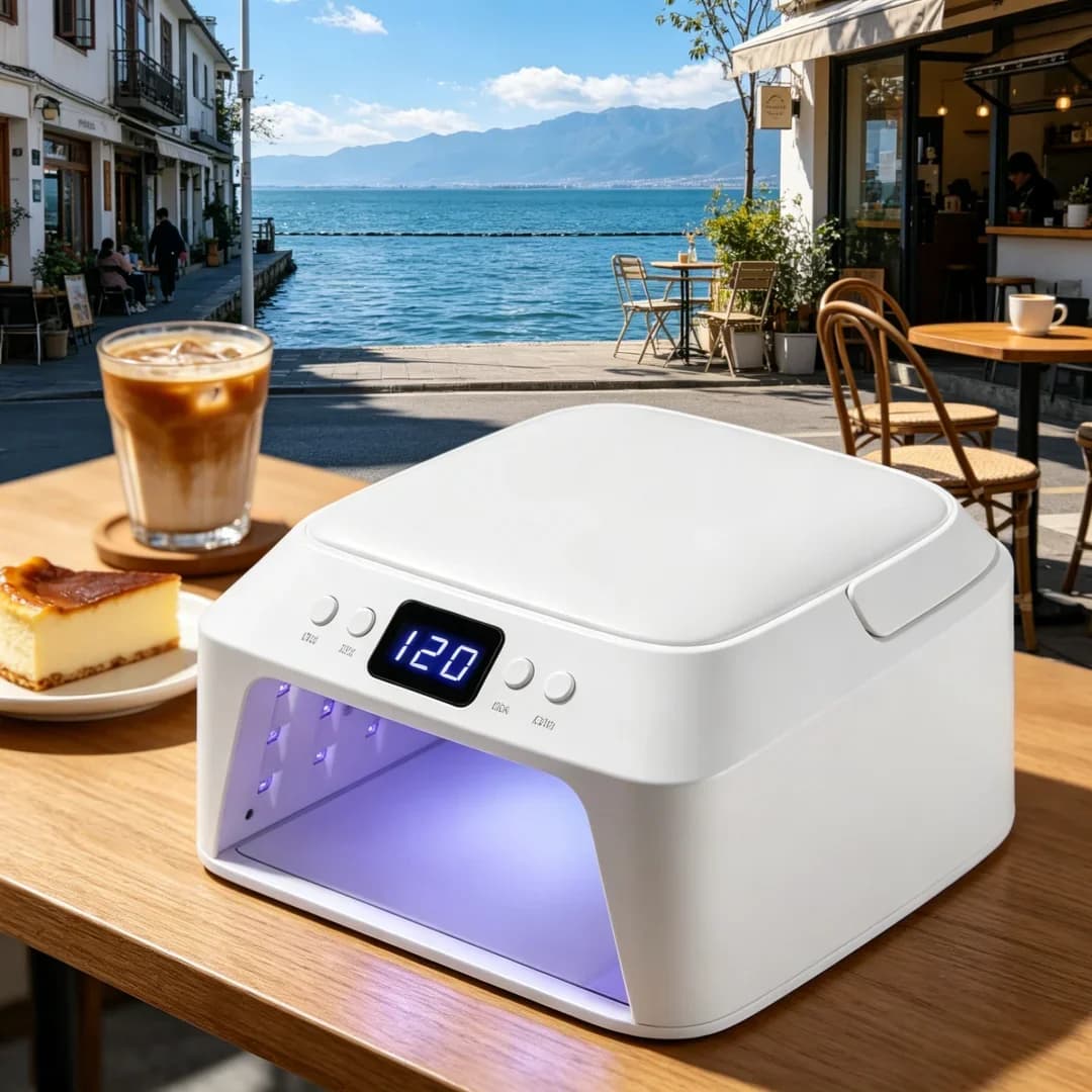 Lampada UV per Unghie Arcane con 71 LED, Dispositivo Spazioso per la Polimerizzazione delle Unghie con Cuscino Ergonomico in Peluche, Induzione Automatica, 72W, Lampada UV di Lusso