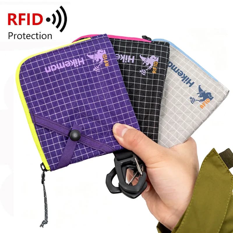 Portamonete Leggero in Dyneema, Porta Carte RFID Impermeabile, Custodia EDC per Campeggio, Escursionismo, Attrezzatura Tattica, per Uomo e Donna