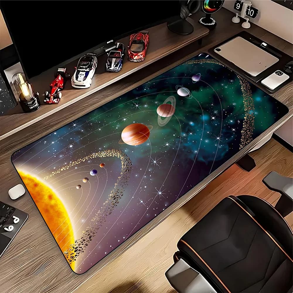 Nuovo Sistema Solare Spazio Gaming Mouse Pad Grande Mouse Zerbino Mouse Del Computer Portatile Tappeto Gioco Tappeto Tastiera Pad Gamer Scrivania Zerbino 90x40 cm