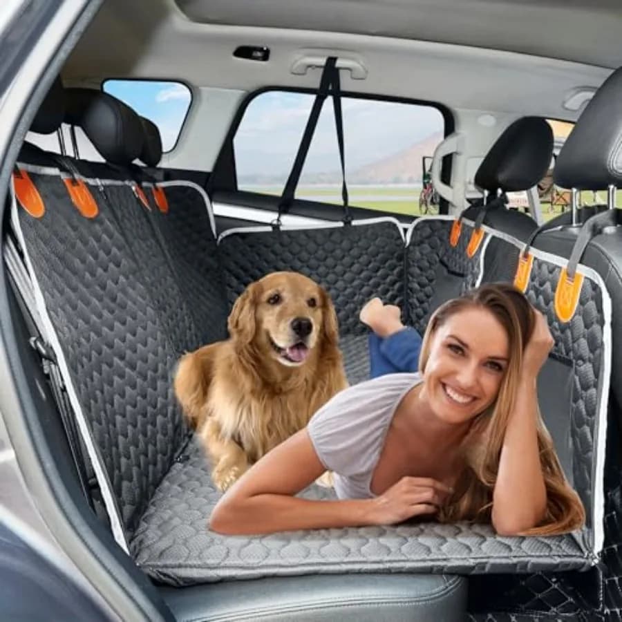 Estensore Sedile Posteriore, Coprisedile Auto per Cani, Amaca Impermeabile per Animali Domestici, Letto da Viaggio, Materasso Gonfiabile Durevole per Campeggio, Materasso per Auto Non Gonfiabile