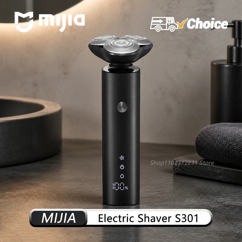 NEW MIJIA S301 Men's Electric Shaver Dry Wet Shavers Beard Trimmer Machine Shaving Portable Ceramic Blade IPX7 Washable CN