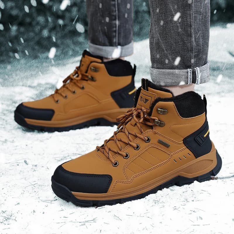 Scarpe da Trekking Alte da Uomo, Stivali da Neve Casual, Caldi e Resistenti, Popolari per Autunno Inverno, alla Moda, per Esterni