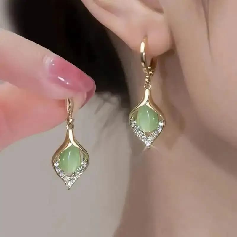 Orecchini pendenti a fiore di camelia in argento 925, stile coreano, con fiocco in cristallo, per donna, novità di tendenza 2026