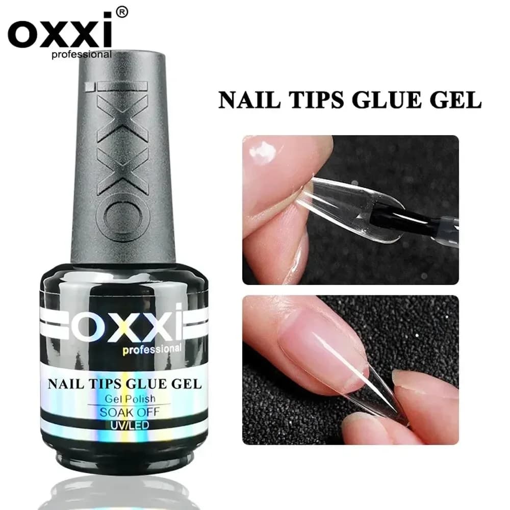 OXXI PROFESSIONAL Colla per unghie finte Smalto gel 15ml Unghie finte semipermanenti con colla Gellac Suggerimenti per manicure Smalto ibrido UV LED