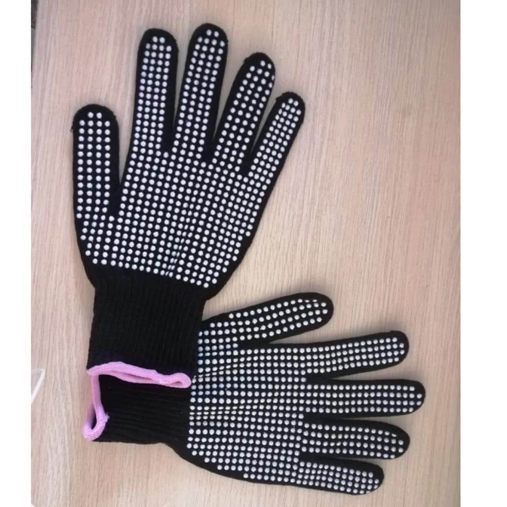 1 Paio di Guanti Resistenti al Calore per Arricciacapelli, Piastra Lisciante, Ferro per Arricciare, Asciugacapelli, Strumenti per lo Styling dei Capelli, Neri