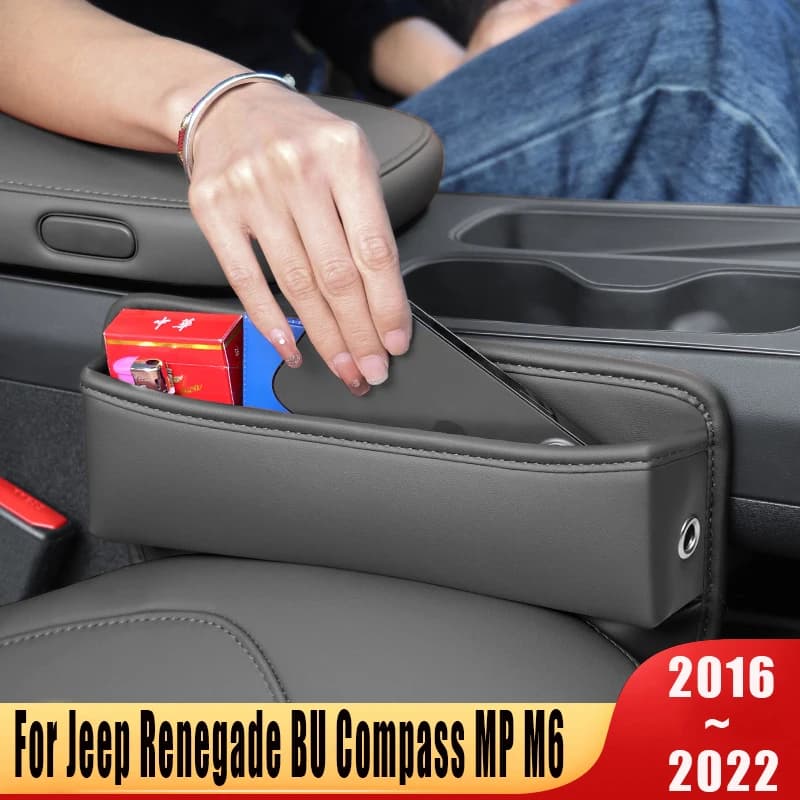Per Jeep Renegade BU Compass MP M6 2016 2017 2018 2019 2020 2021 2022 scatola portaoggetti per fessure per seggiolino auto borsa Organizer multifunzionale