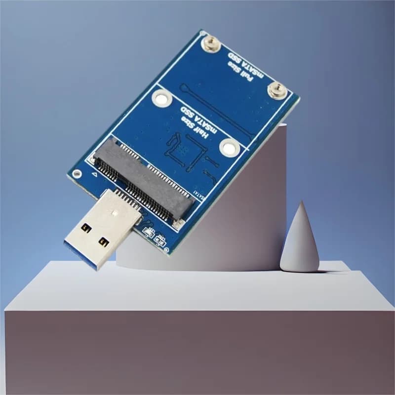 Trasmissione ad alta velocità Msata a USB 3.0 Unità a stato solido da 5 Gbps per disco rigido mobile Chip ASM1153E Plug and Play per dimensioni 50 * 30