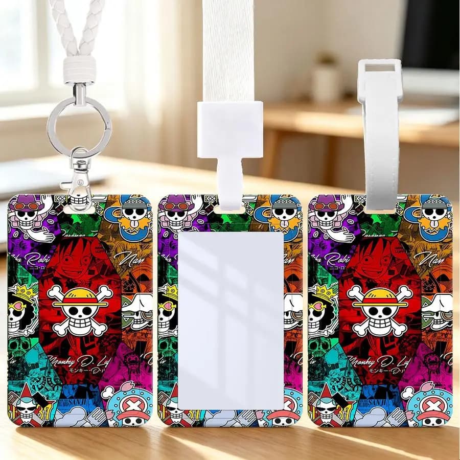 1pc Multi functional Student Bus ID Card Nurse Badge Card Protective Cover cable tie Luggage tag Lanyard card holder O-One
