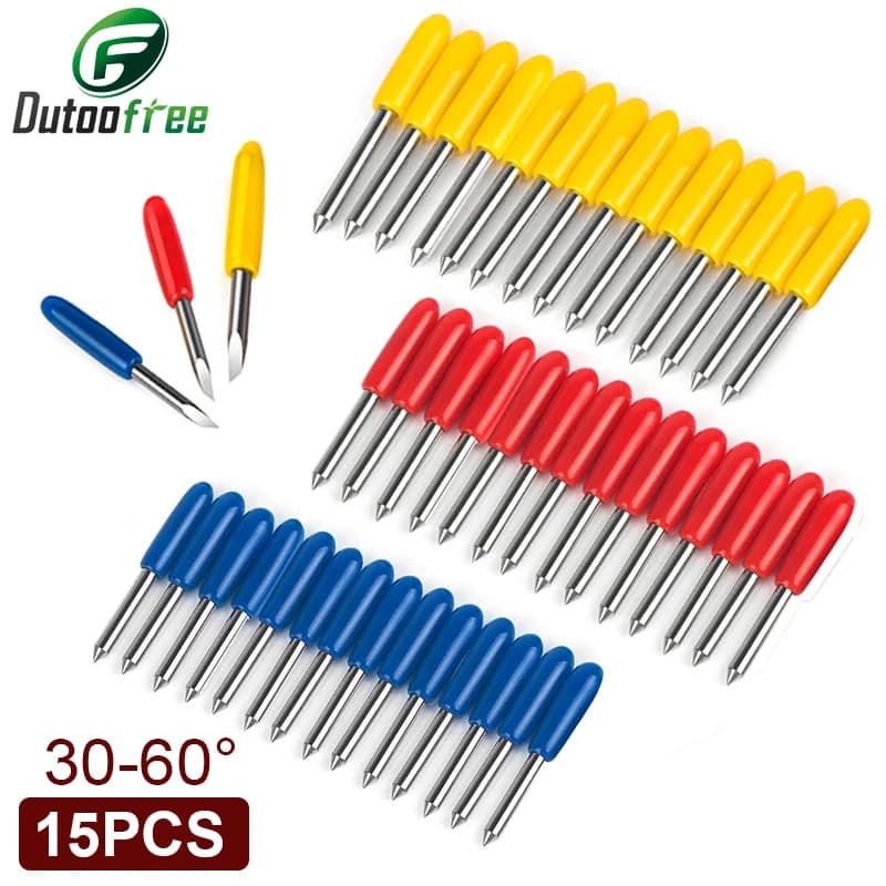 15 pezzi 30 ° 45 ° 60 ° Summa D lama plotter da taglio lama da taglio per vinile Soma coltello ad ago taglierina per utensili