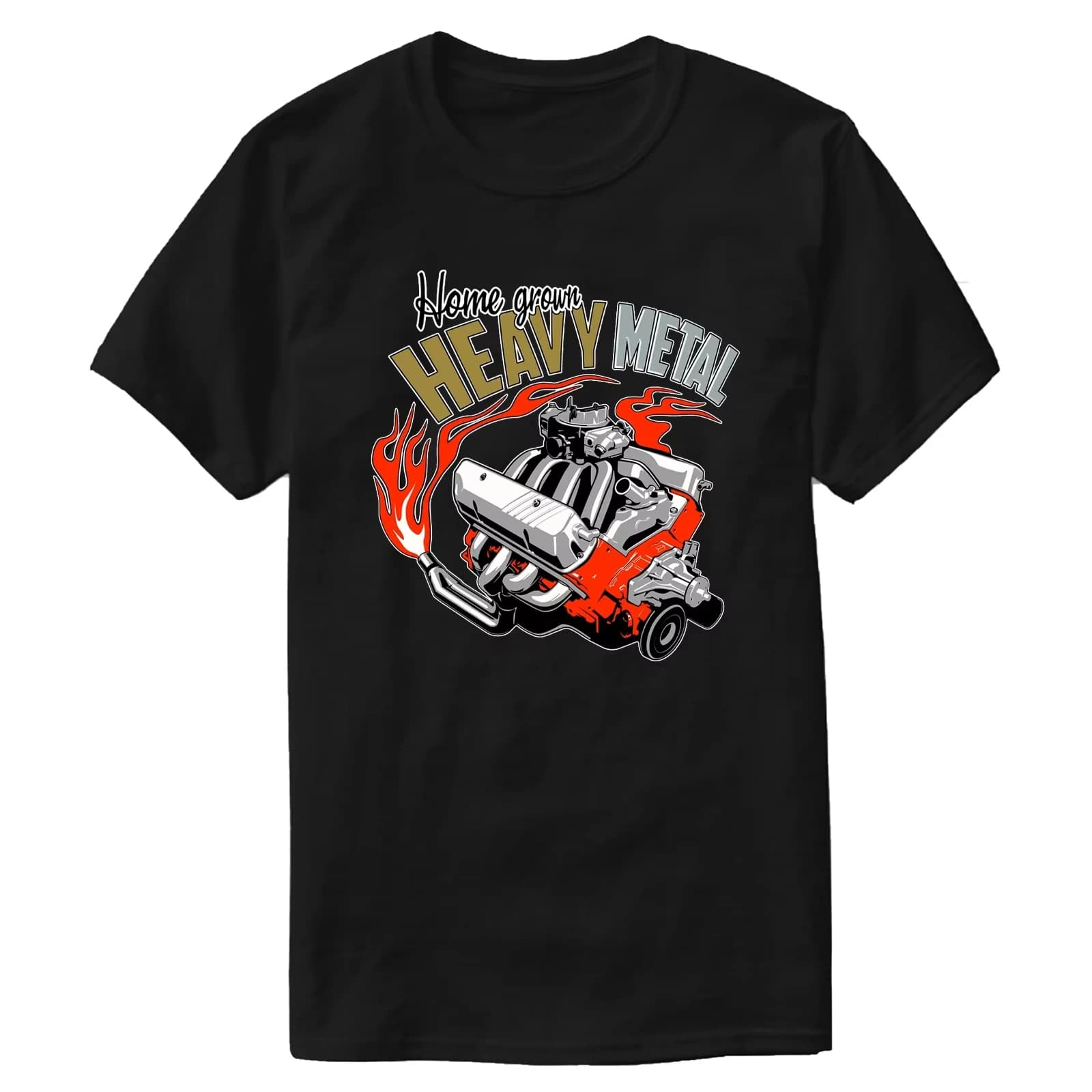 Heavy Metal - Australian Holden V8 Engine T-Shirt 100% Cotton O-Neck Short Sleeve Summer Casual Mens T-shirt