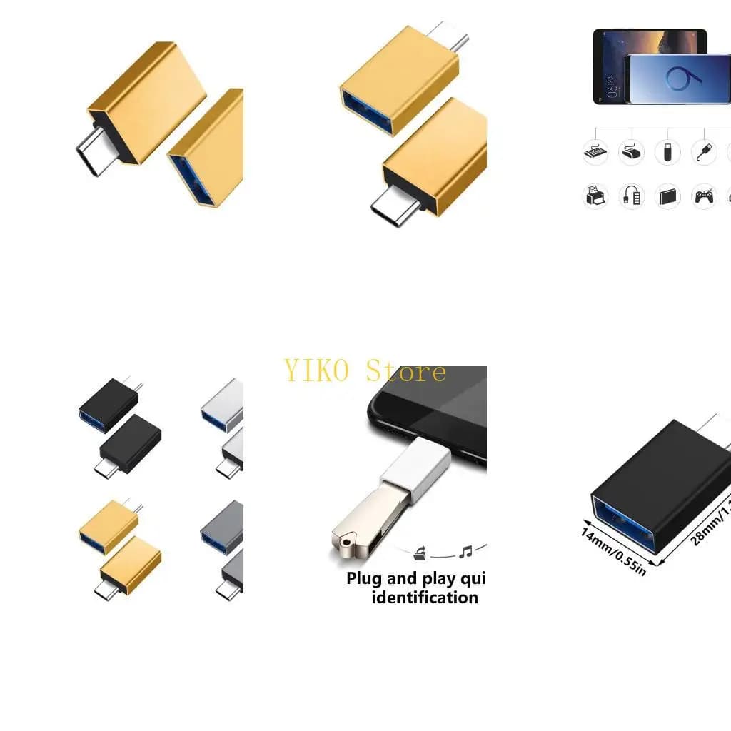 K32C 2 pezzi adattatore da tipo C a USB convertitore USB femmina per trasferimento dati a 5 Gbps