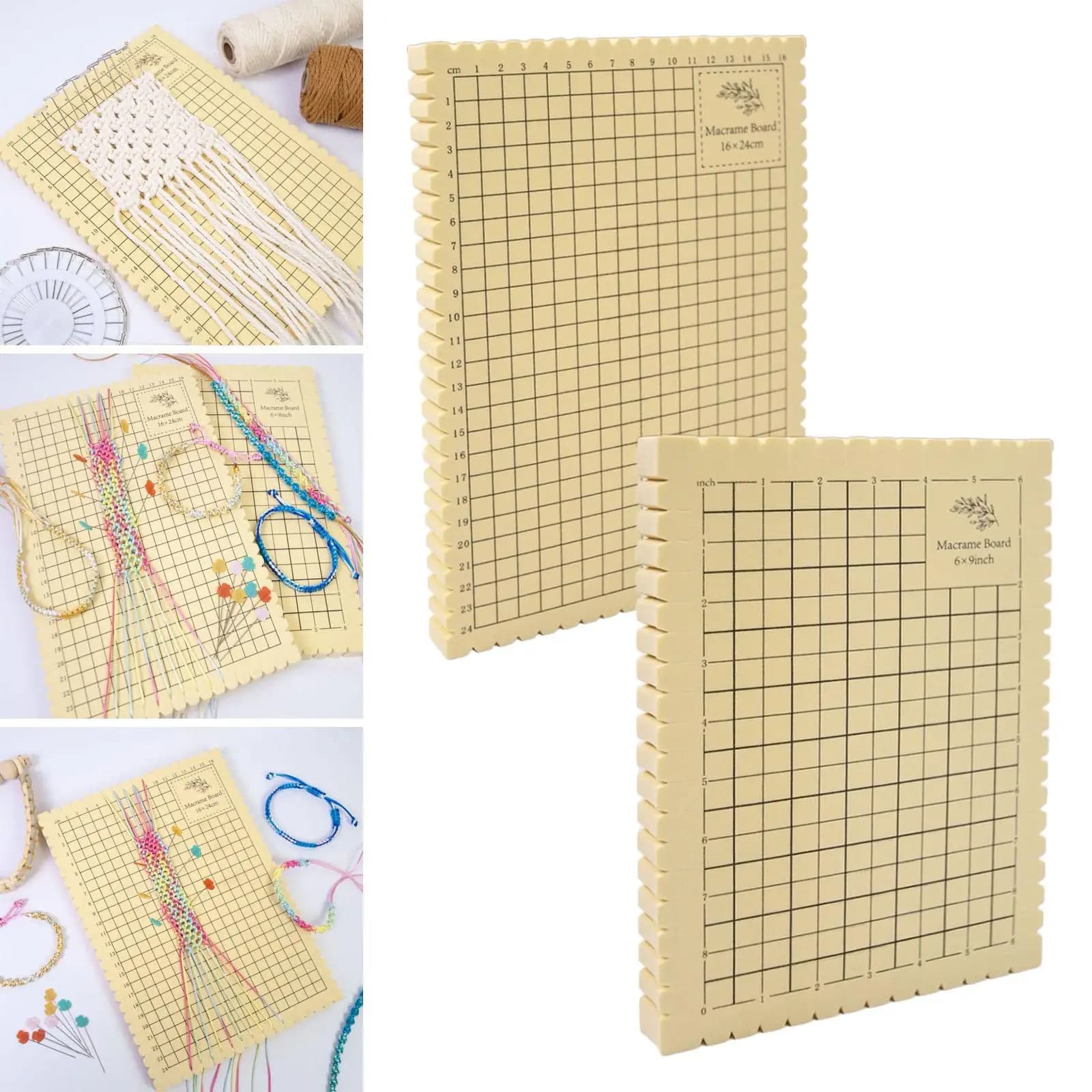 Macrame Board Macrame Project Grids Board,Portable, Supplies,Lightweight for
