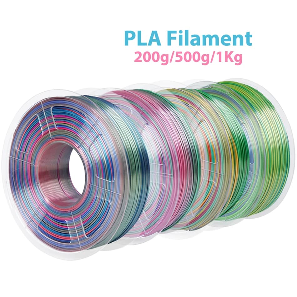 200g 500g 1Kg 3D Printer Filament Rainbow 1.75mm PLA Silk Universe Forest Candy Macaron 3D Printing Thread Vacuum Packing 250gx4