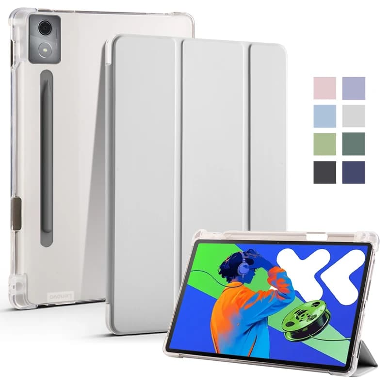 Per Xiaoxin Pad Pro 12.7 2025 Custodia con portapenne Trifold Supporto posteriore morbido Tablet per Lenovo Xiaoxin Pad Pro 12 7 2025 Cover