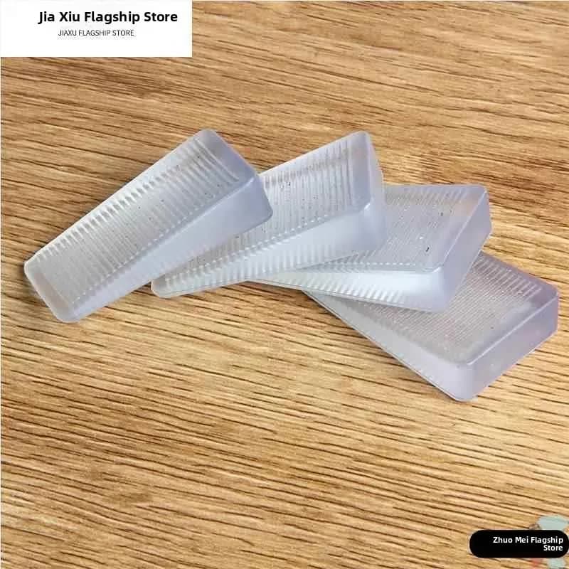 Pattini Livellanti in Gomma Siliconica a Cuneo per Mobili, Organizzazione Armadi e Casa, Supporti in Plastica per Gambe di Tavoli