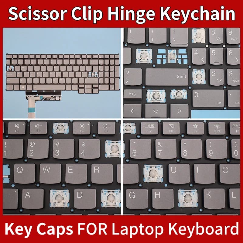 Sostituzione Keycaps cerniera a Clip a forbice per Lenovo ThinkBook 16P G2 ACH, 16P G4 IRH, G3 ARH portachiavi con tastiera