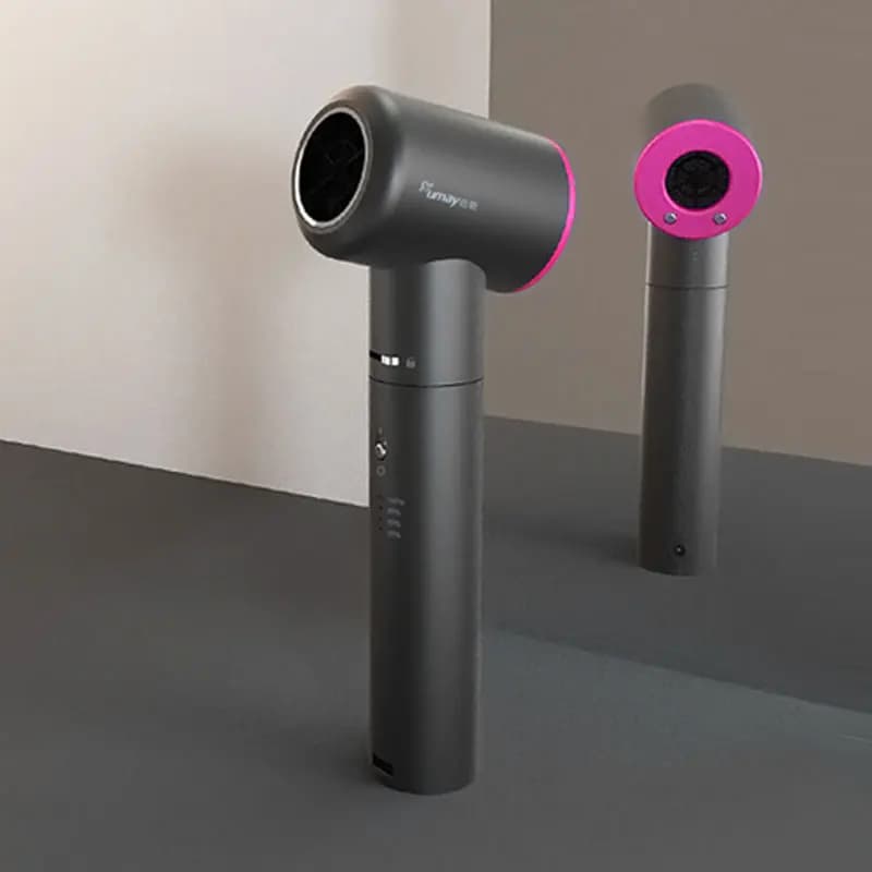 Hairdryer Anionic Wireless with Hot Air and Cold, Unique Design, Negative Ions, Portable for Travel to the Open