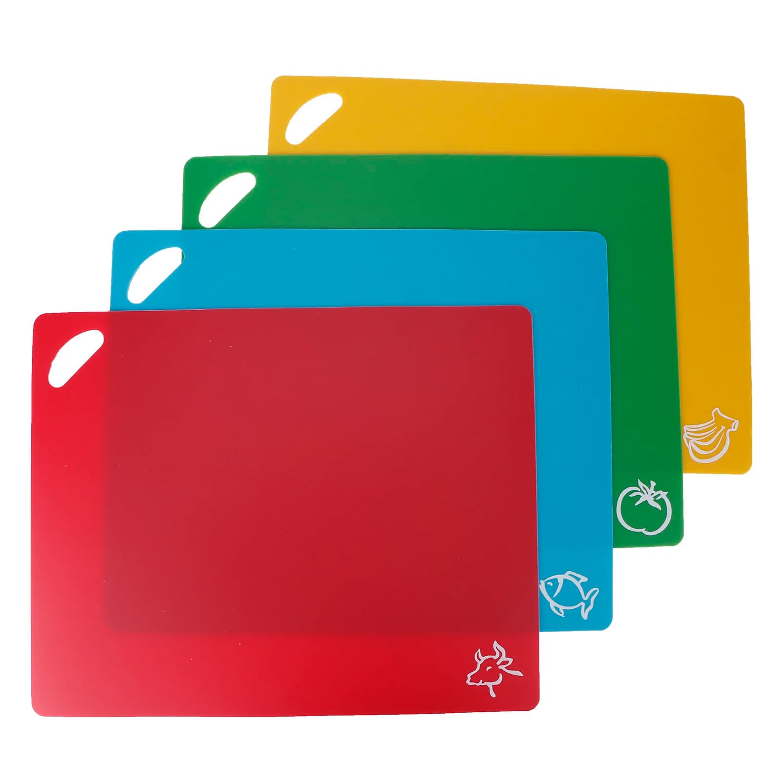 4Pcs Flexible Kitchen Cutting Board Non Slip Cutting Board For Vegetable Meat Household Kitchen Supplies 38x30.3x0.12cm