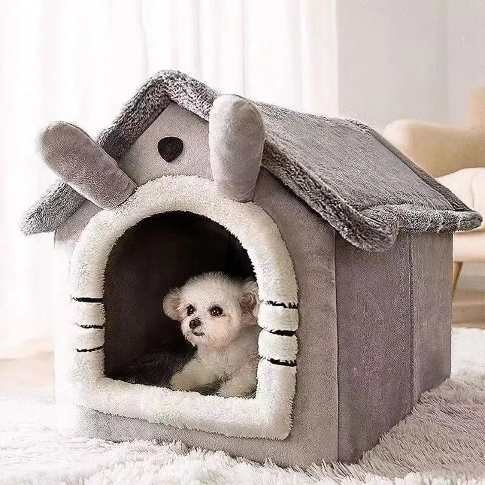 Casa per cani calda per interni Letto morbido per animali domestici Tenda per cuccia per cani Letto per gatti Cuscino rimovibile e lavabile Adatto per quattro stagioni universale